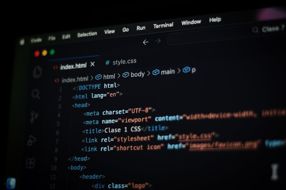 HTML код в тёмной теме